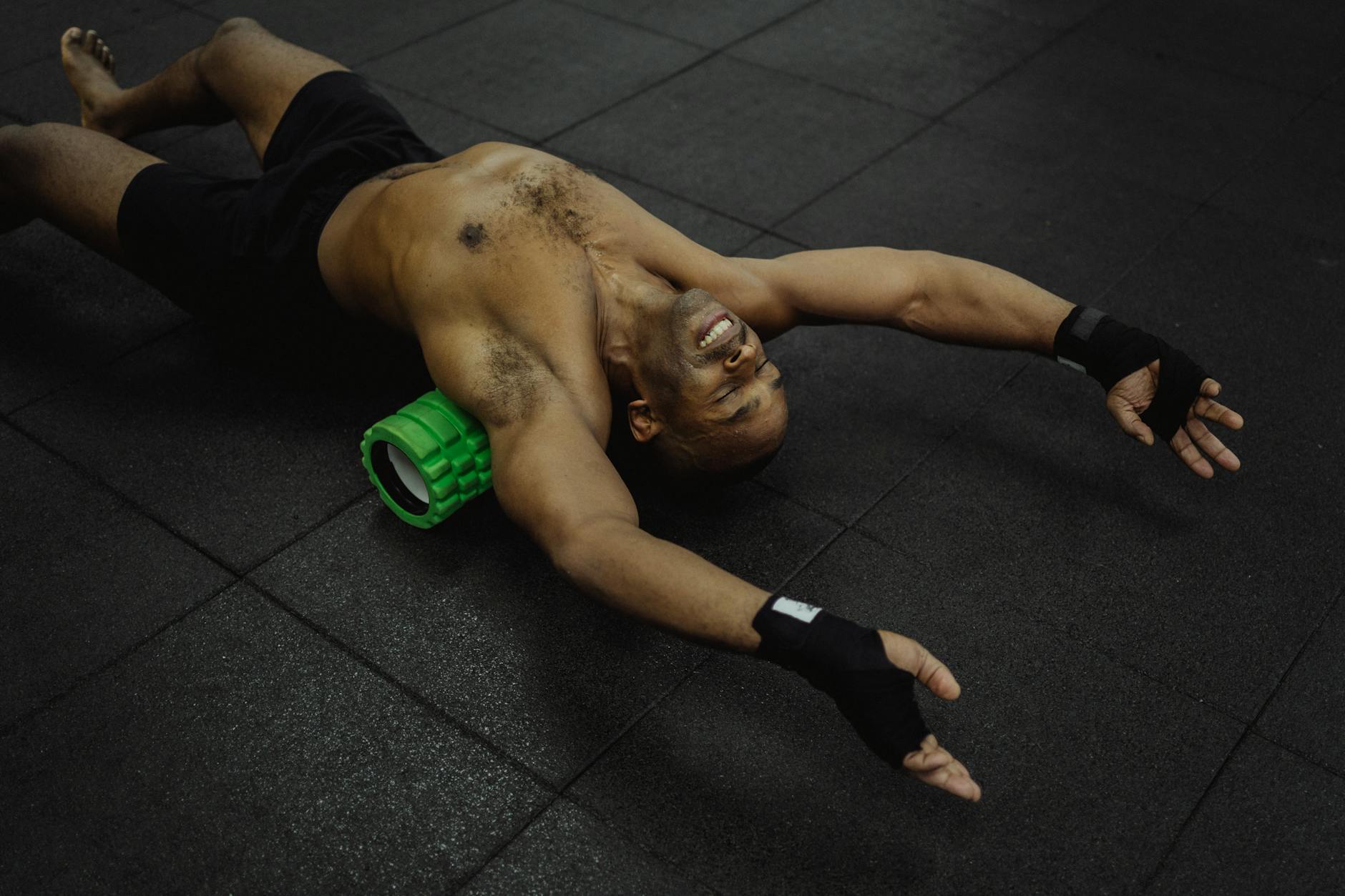 Athlete en entrainement et phase de recuperation